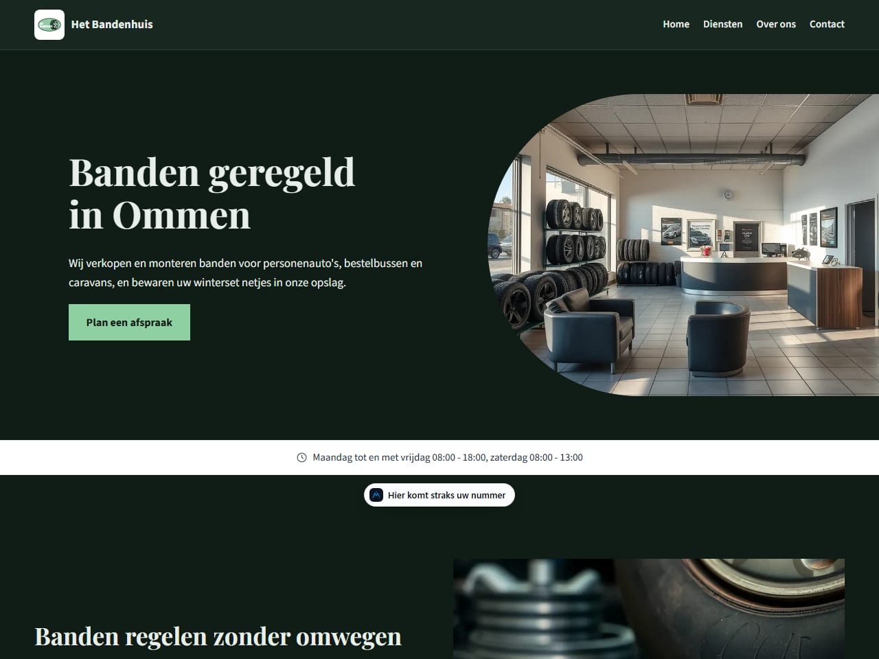 De website van Het Bandenhuis