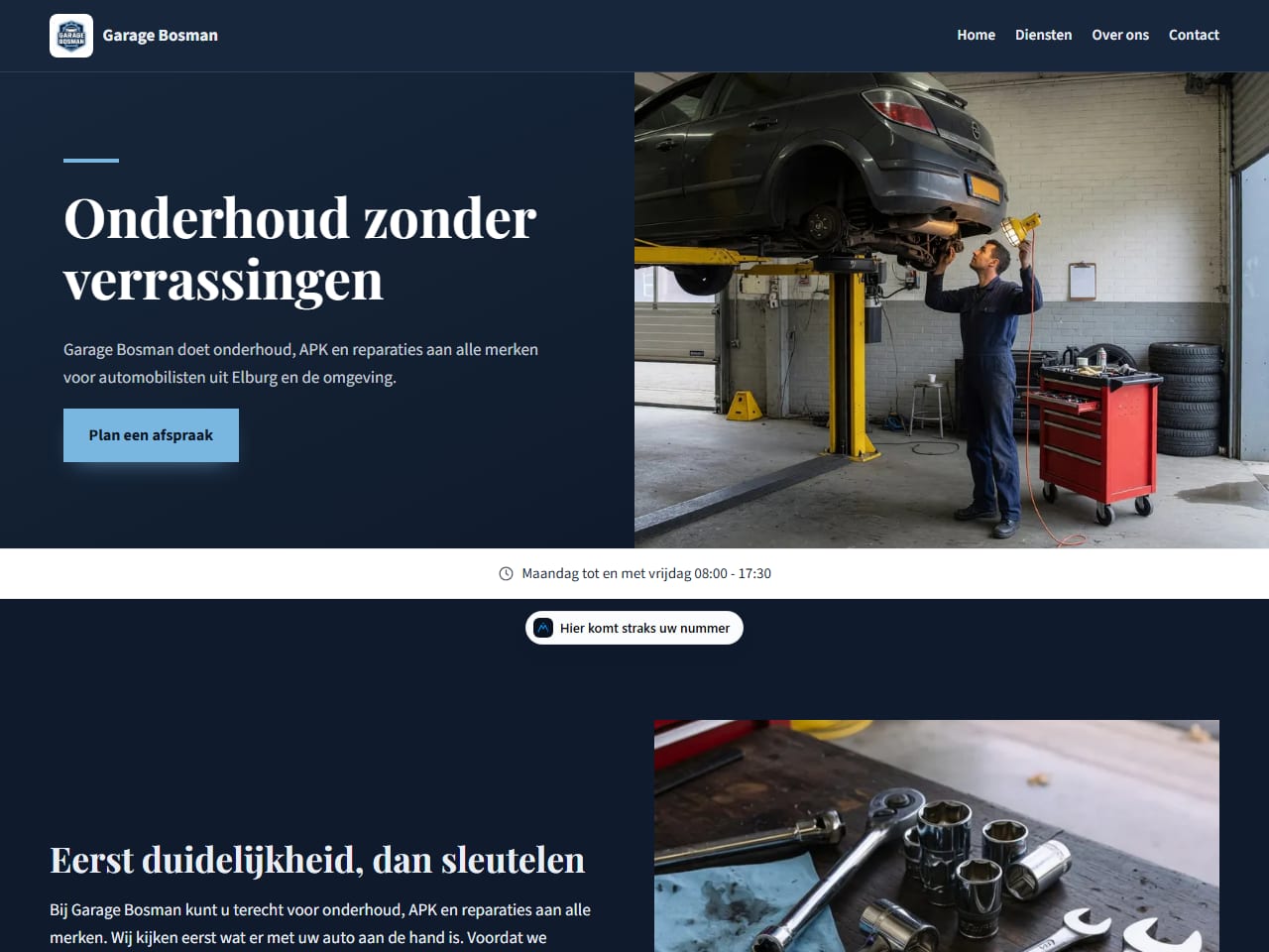 De website van Garage Bosman