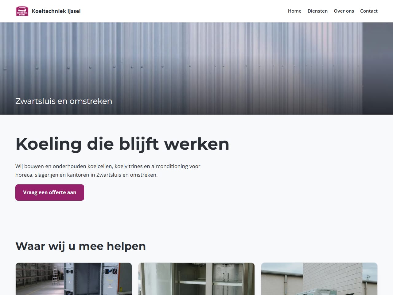 De website van Koeltechniek IJssel