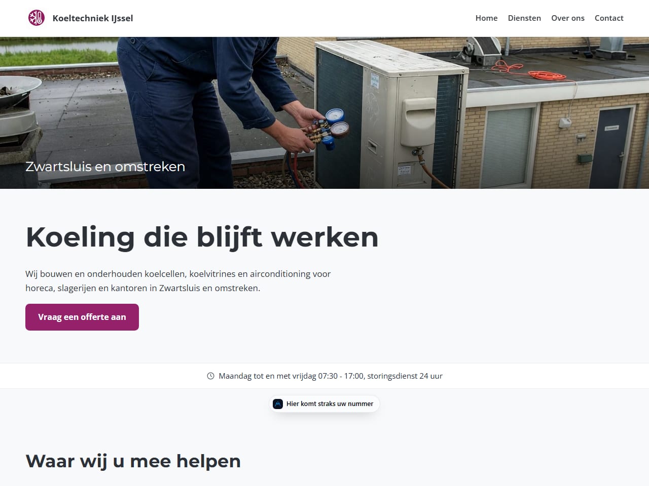 De website van Koeltechniek IJssel