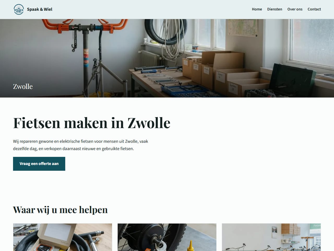 De website van Spaak & Wiel
