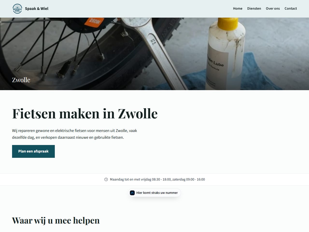 De website van Spaak & Wiel