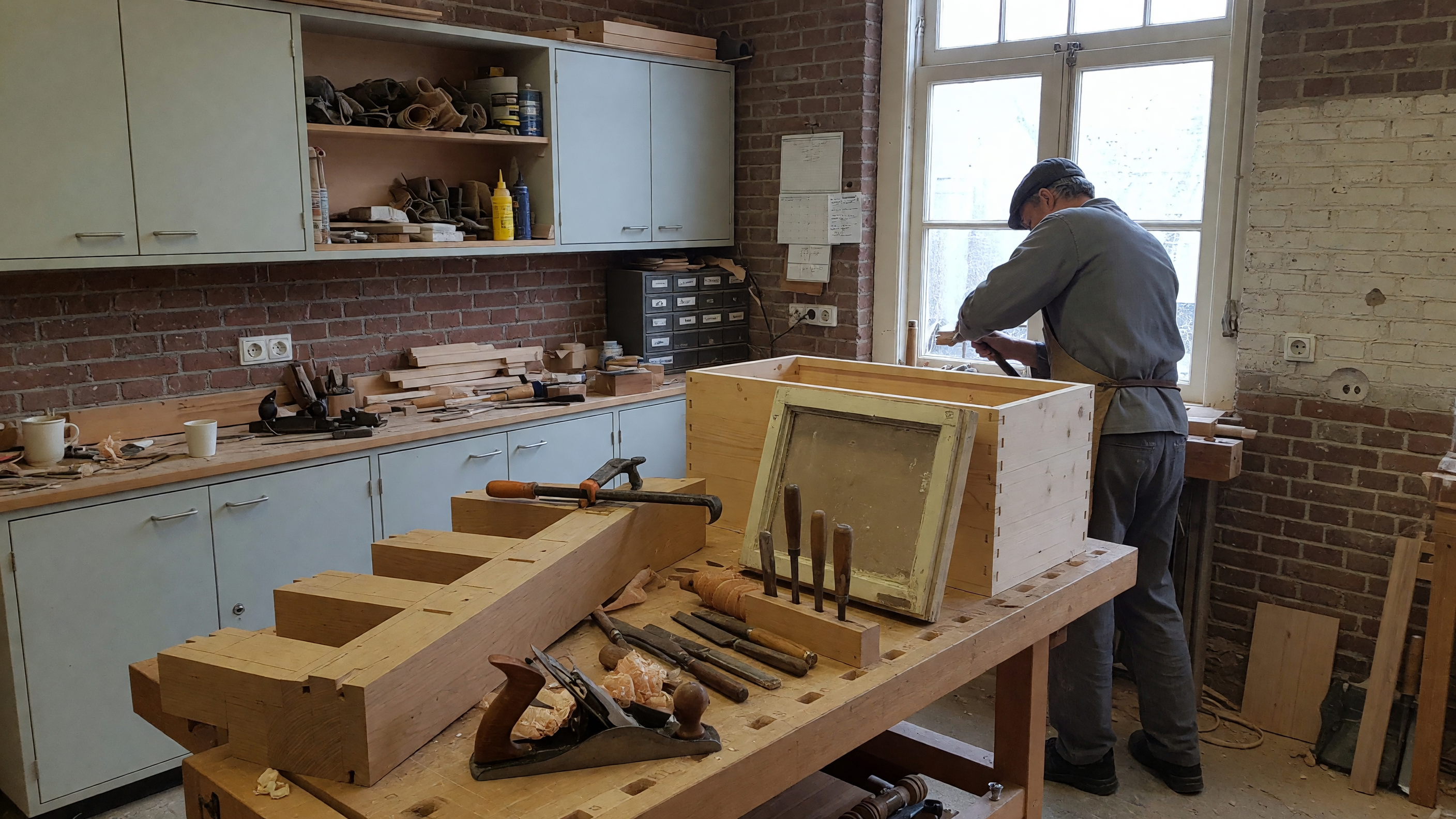 Timmerbedrijf aan het werk in Deventer